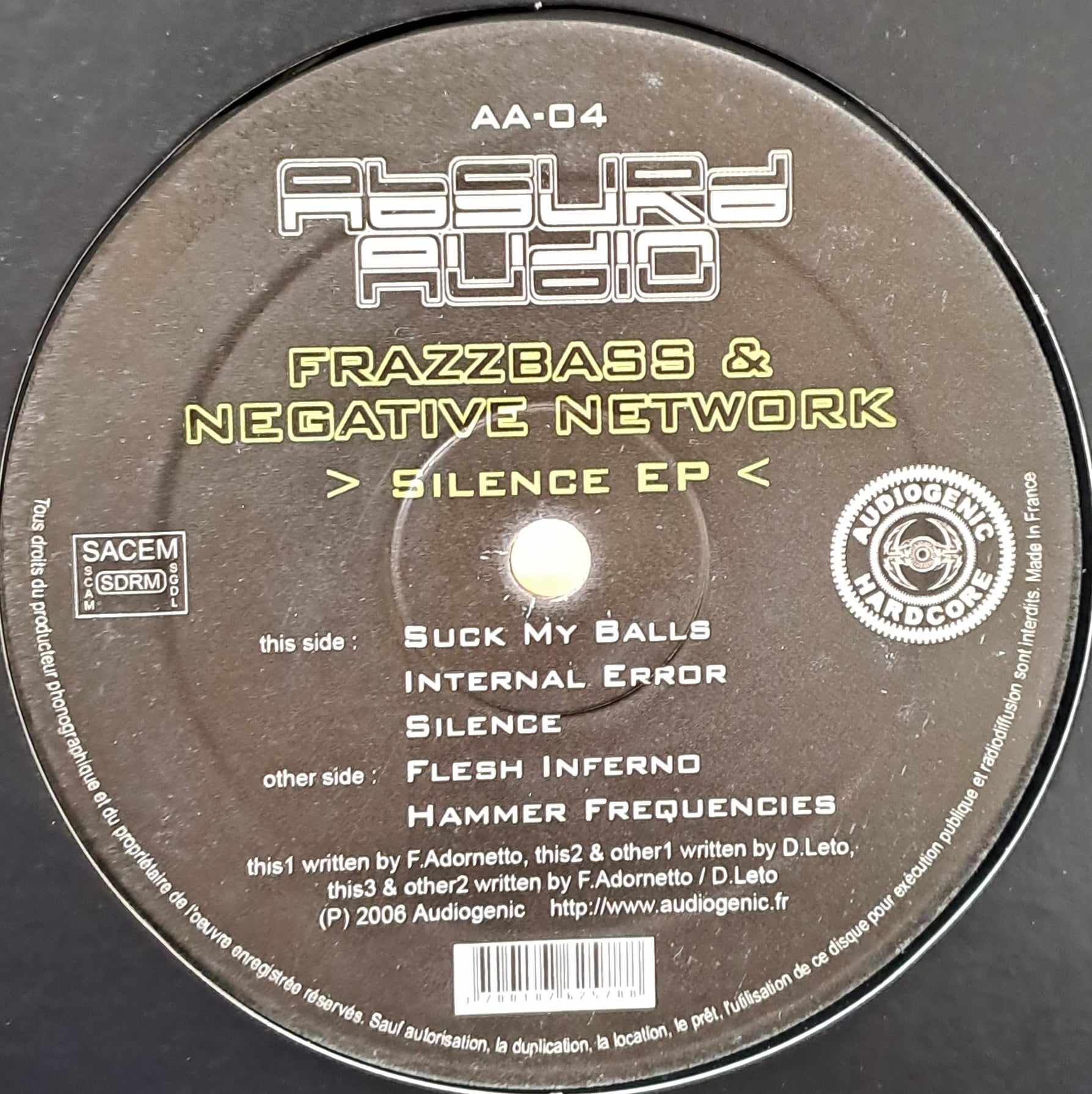 Absurd Audio 04 - vinyle hardcore